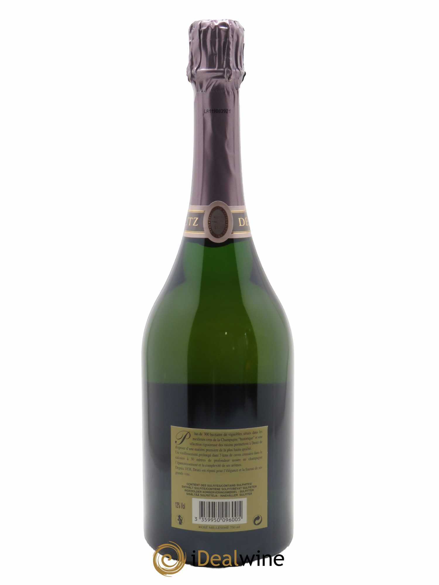 Brut Rosé Millésimé Deutz  2015 - Lot de 1 Bouteille