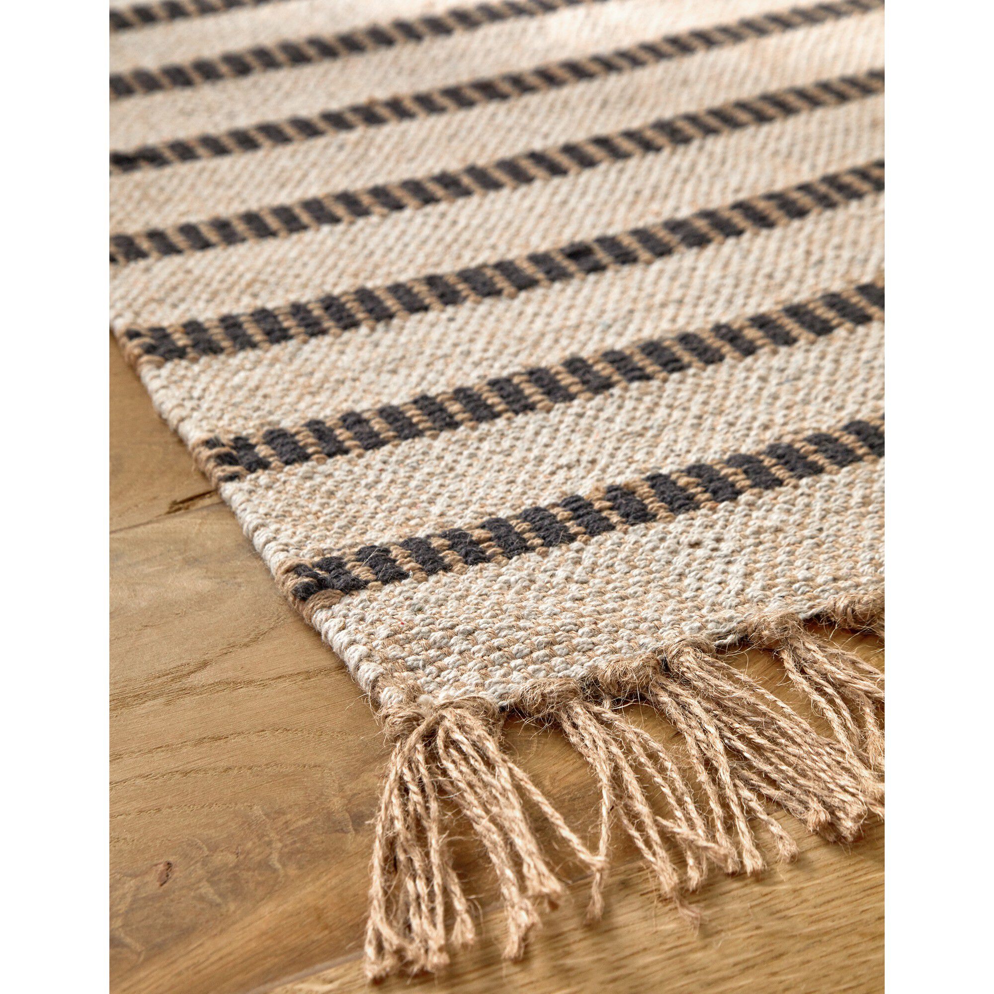 Tapis tissé petit format imprimé géométrique