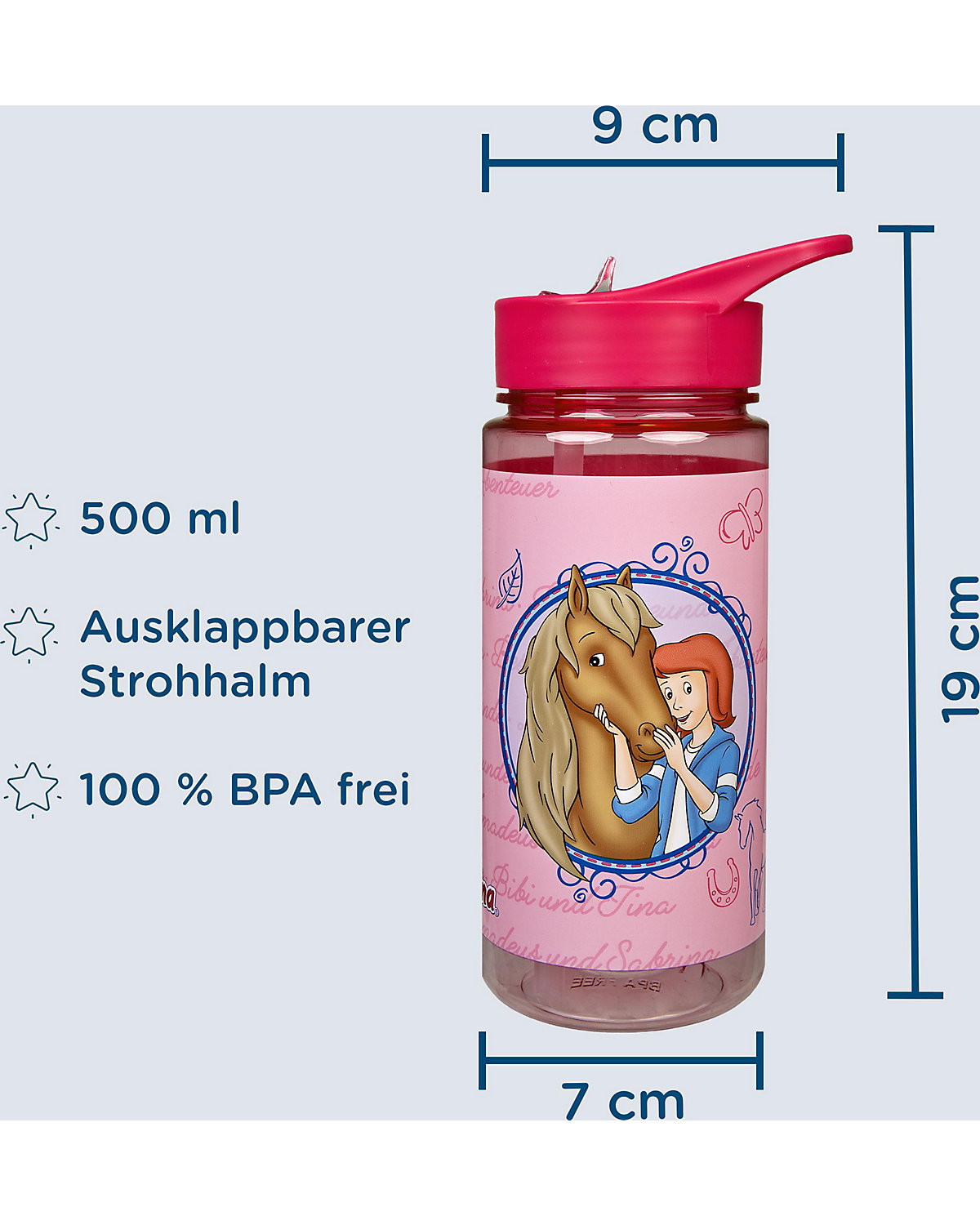 Aero Sport-Trinkflasche Bibi & Tina, 500 ml