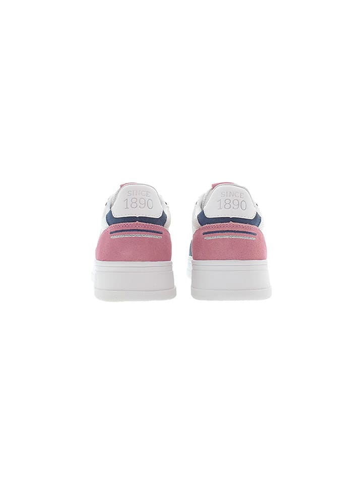 U.S. Polo Assn. Sneakers in Weiß/ Dunkelblau/ Rosa günstig kaufen