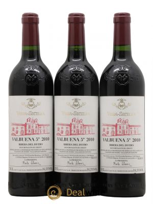 Ribera Del Duero DO Vega Sicilia Valbuena 5 ano Famille Alvarez  2010 - Lot de 3 Bouteilles