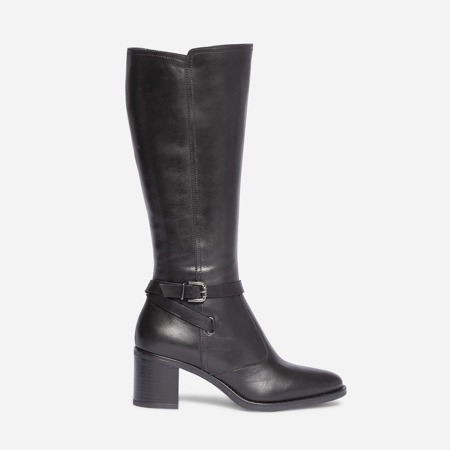 Botte noire en cuir éco-conçu