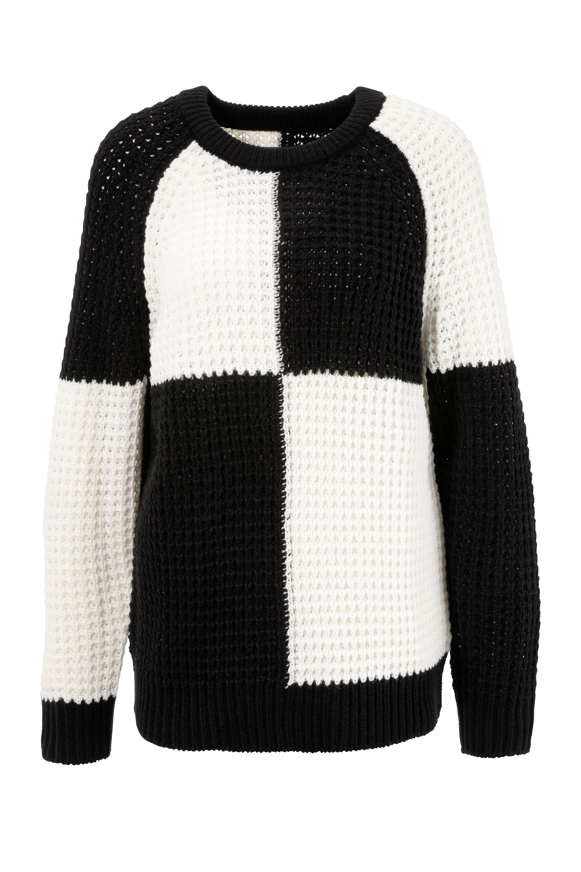 Aniston SELECTED Strickpullover mit modischem Flächenteiler