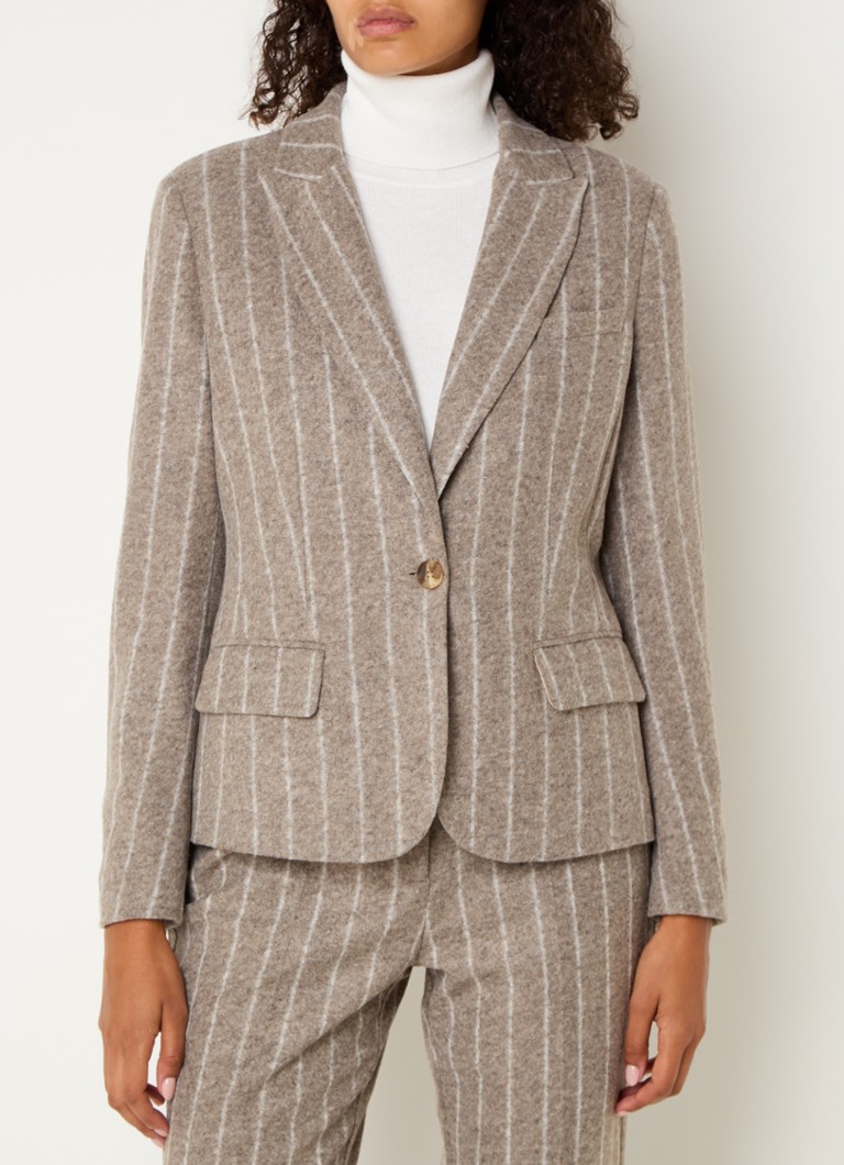 Josephine & Co Alix blazer with stripe print and flap pockets
