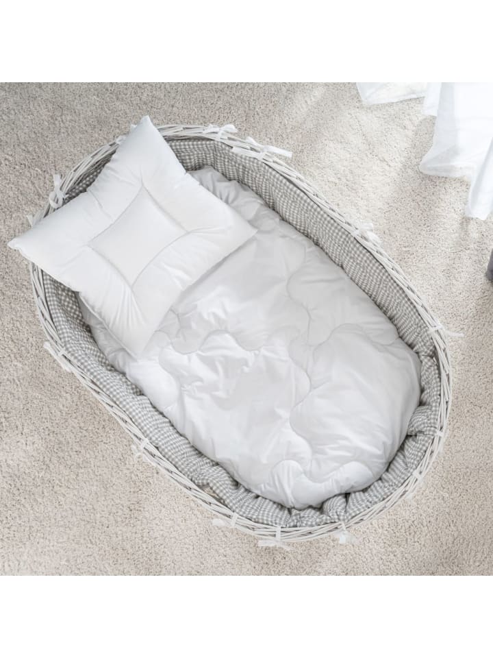 LaLoona Steppbett-Set Premium Complete 80 x 80   35 x 40 cm in weiss günstig kaufen onesize