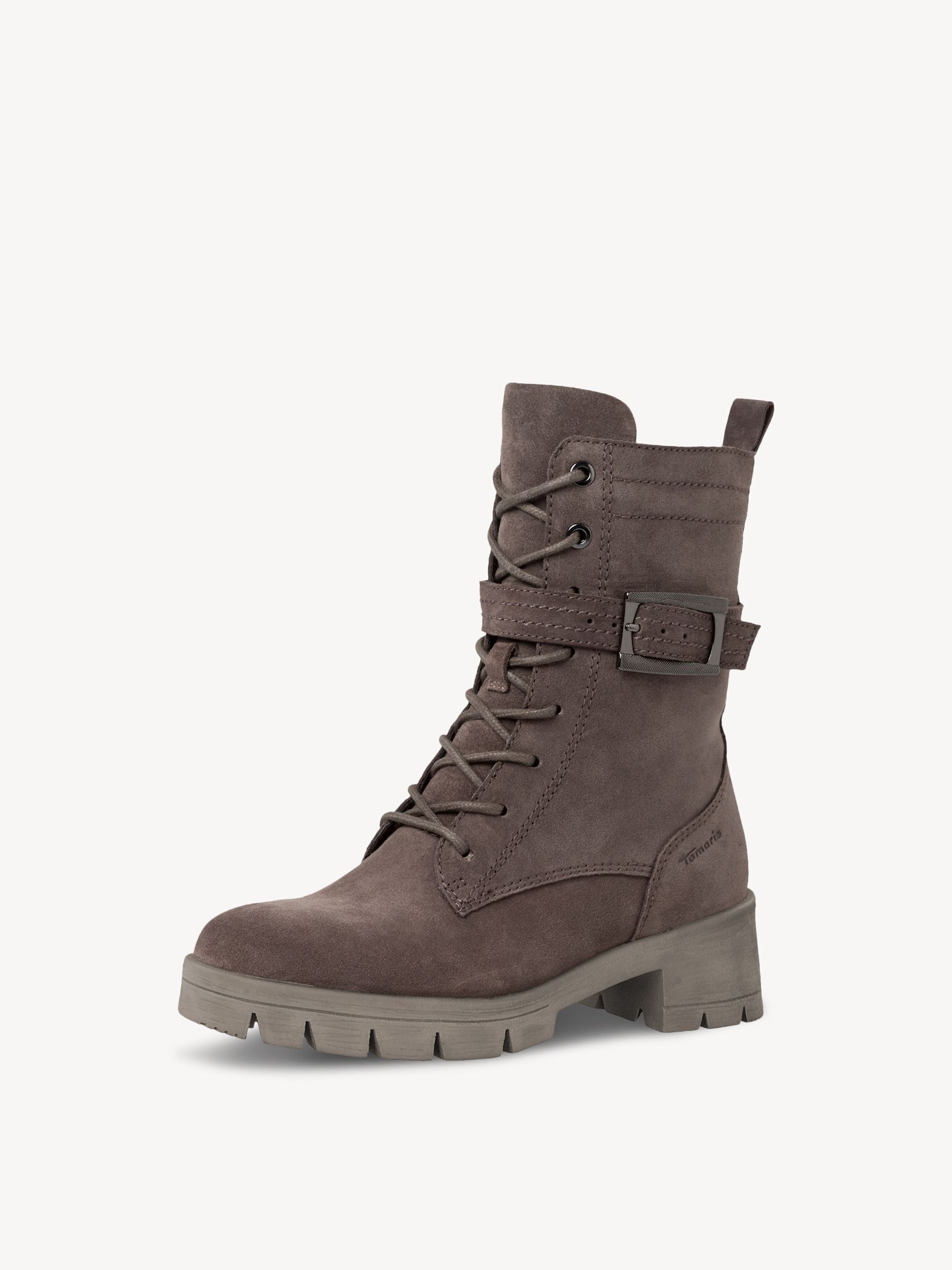 Bottine en cuir - gris
