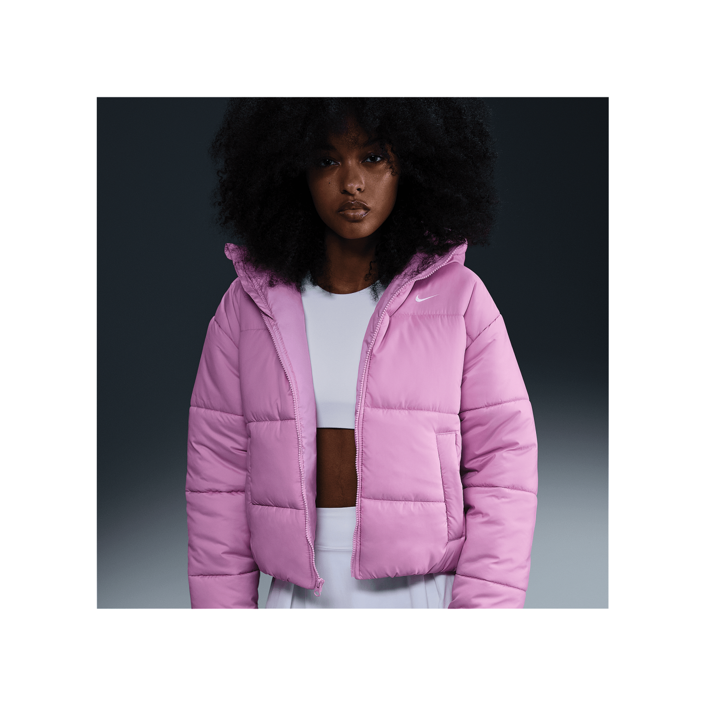 Nike Synthetic Puffer Jacke Damen Pink F632