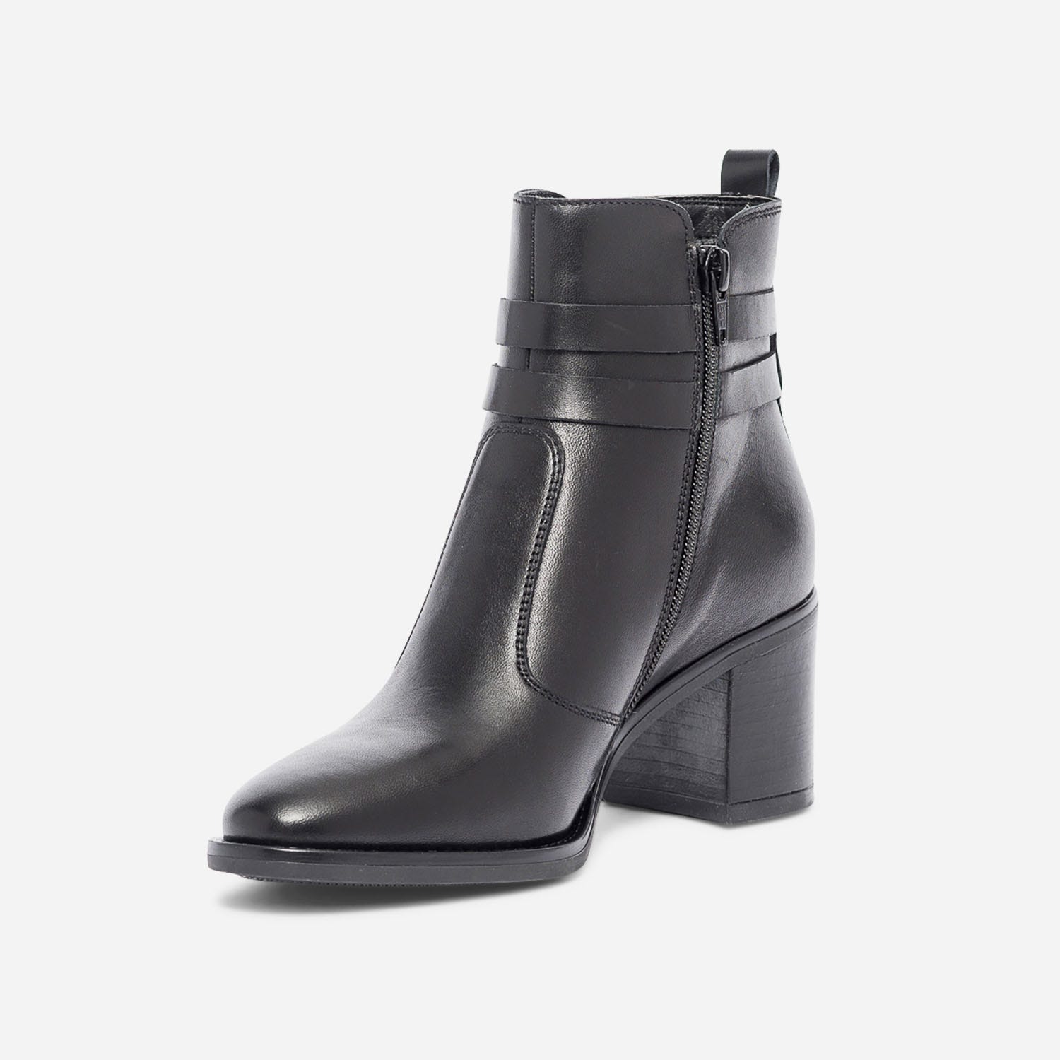 Boots noir en cuir éco-conçu