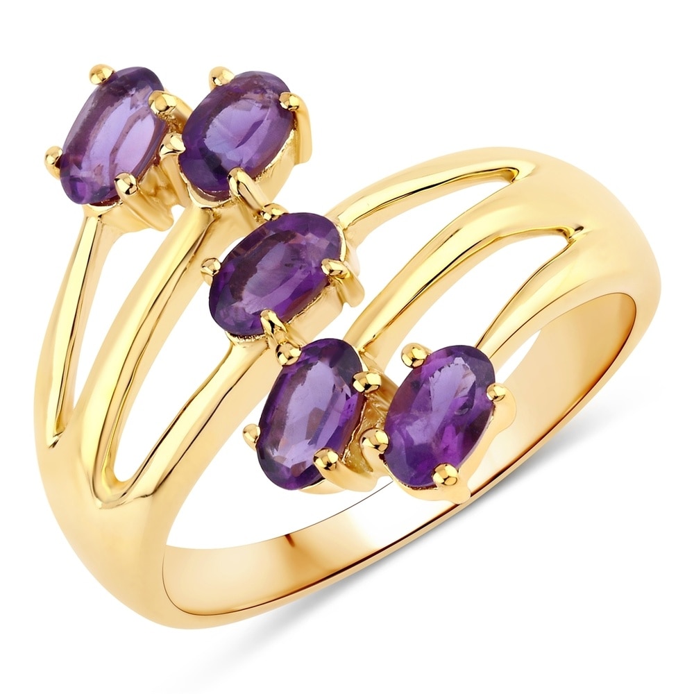 Rafaela Donata Bague Argent sterling Améthyste en Or jaune Bague