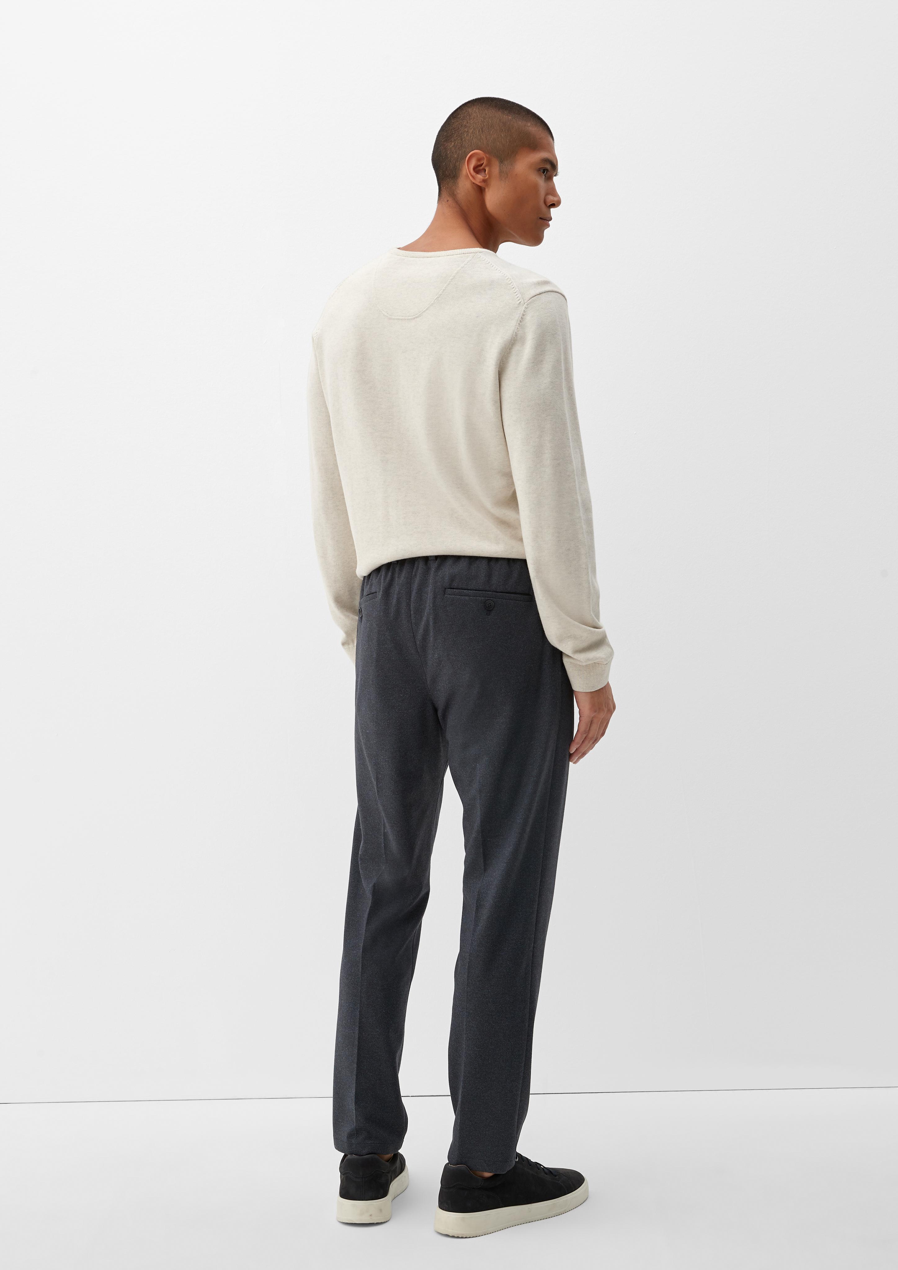 Slim: Bundfaltenhose aus Jersey  2120643-59A1