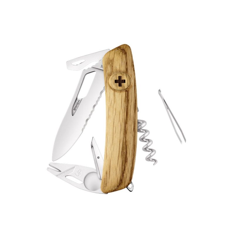 Swiza SH03TR-TT TICK TOOL WAVY EDGE Wood Oak