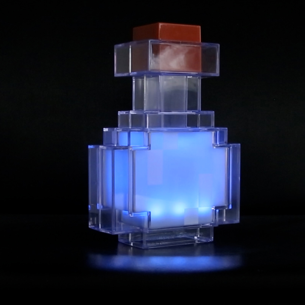 Akku LED-Flasche MINECRAFT blau
