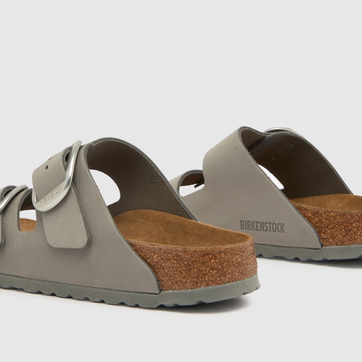 BIRKENSTOCK – Arizona – Ljusgrå sandaler med stort spänne