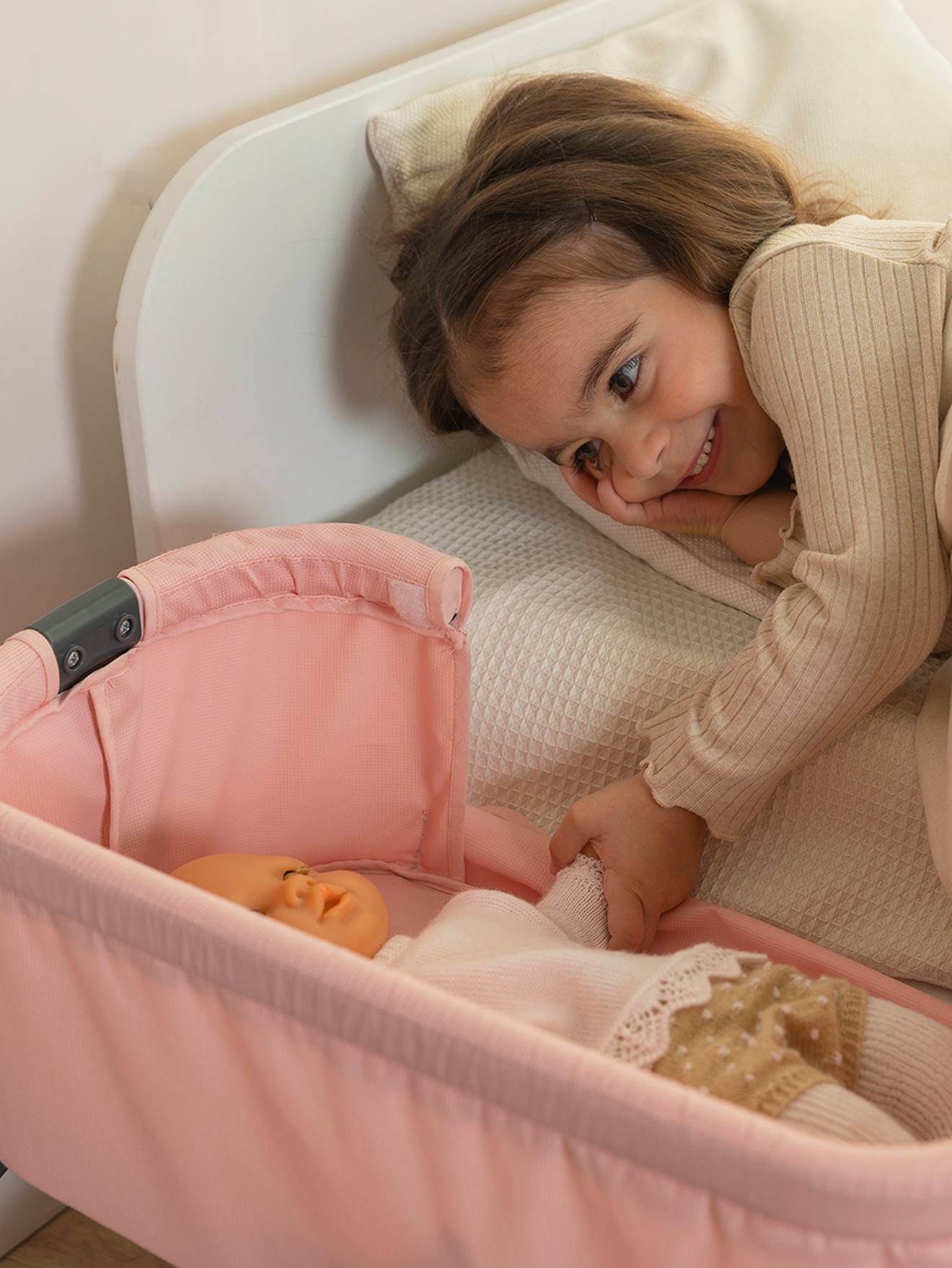 Smoby Puppen-Beistellbett Maxi Cosi SMOBY - rosa