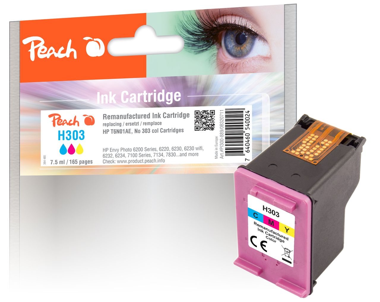 Peach Druckkopf color ersetzt HP No. 303 C