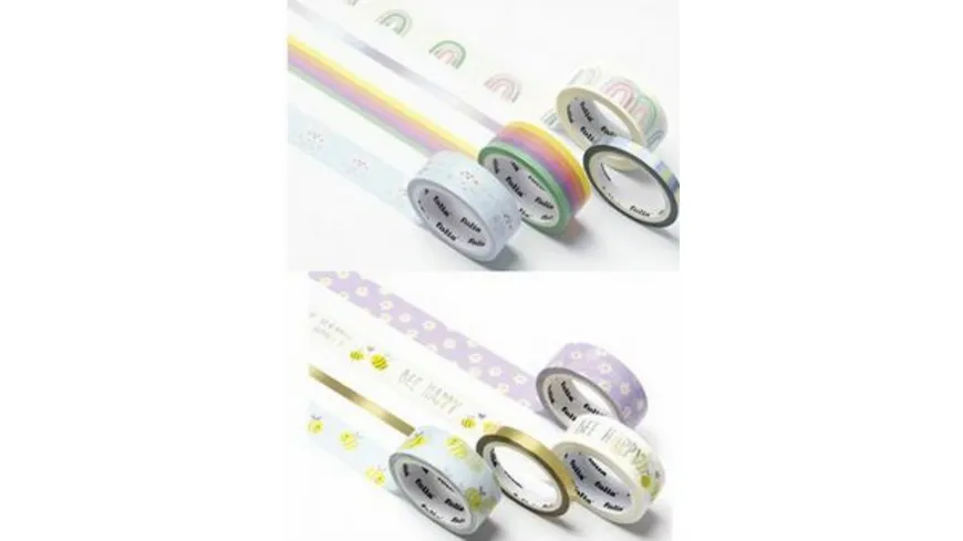 folia Washi-Tape 4er Set Hotfoil Rainbow Clouds sortiert 20 m