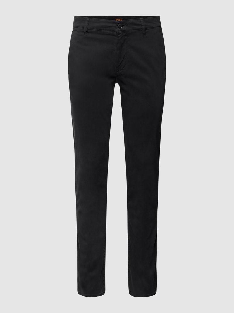 Slim Fit Chino mit Stretch-Anteil in schwarz