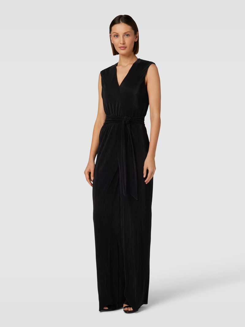 Jumpsuit mit Bindegürtel in black