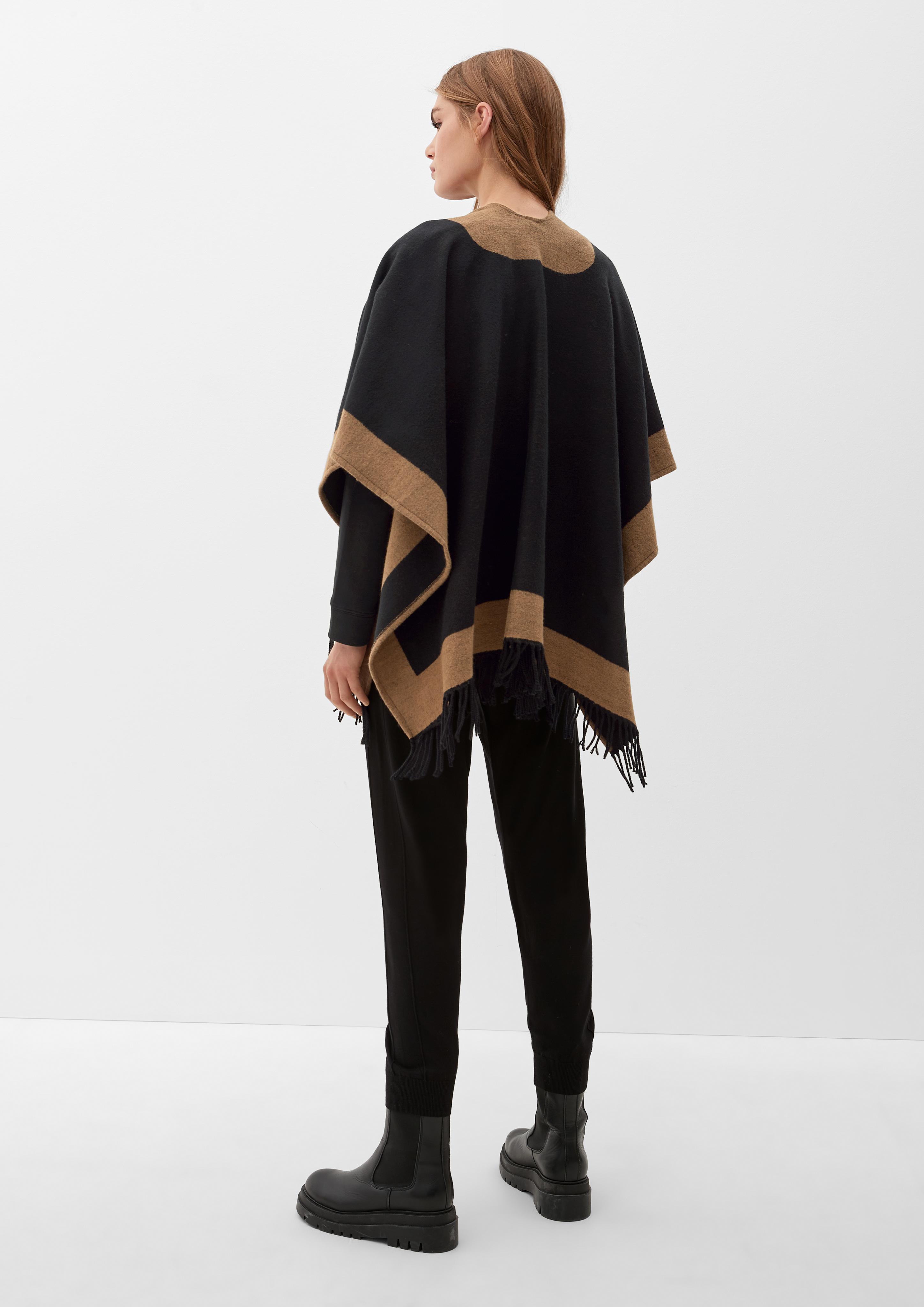 Poncho aus Viskosemix  2122268-9999