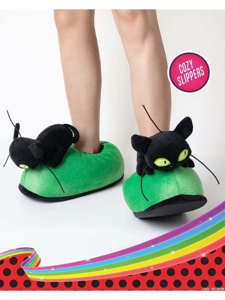 Corimori Hausschuhe Miraculous Ladybug Erwachsene Onesizes 35-44 in Grün günstig kaufen 34-44