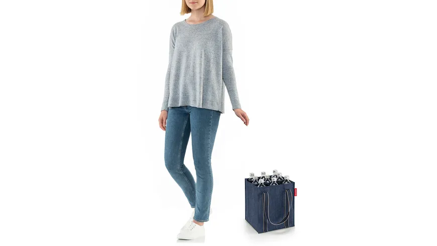 reisenthel Bottlebag Herringbone dark blue
