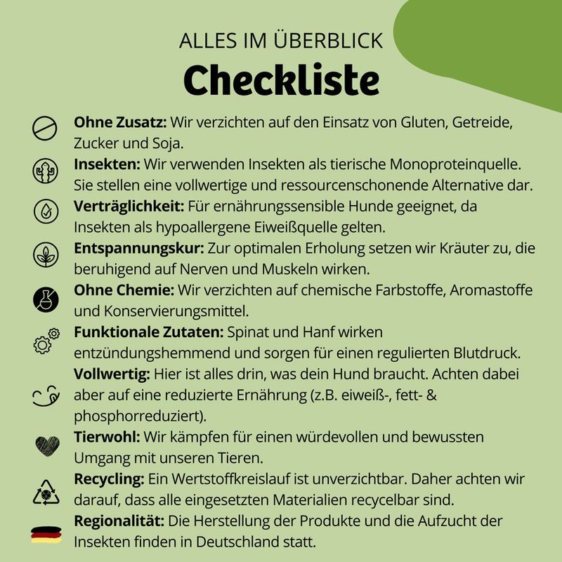 BugBell BugTerrine Adult Insekten, Spinat & Hanf