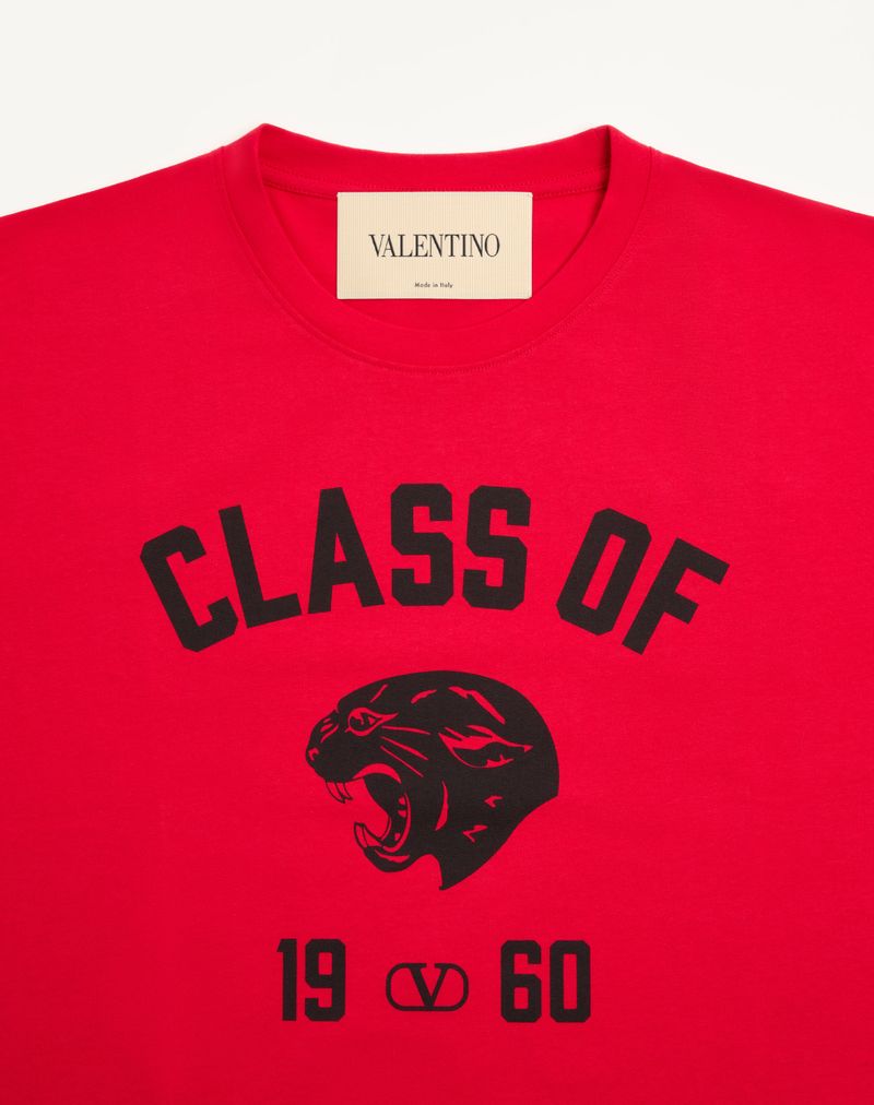 Valentino bomulds-T-shirt med panterprint