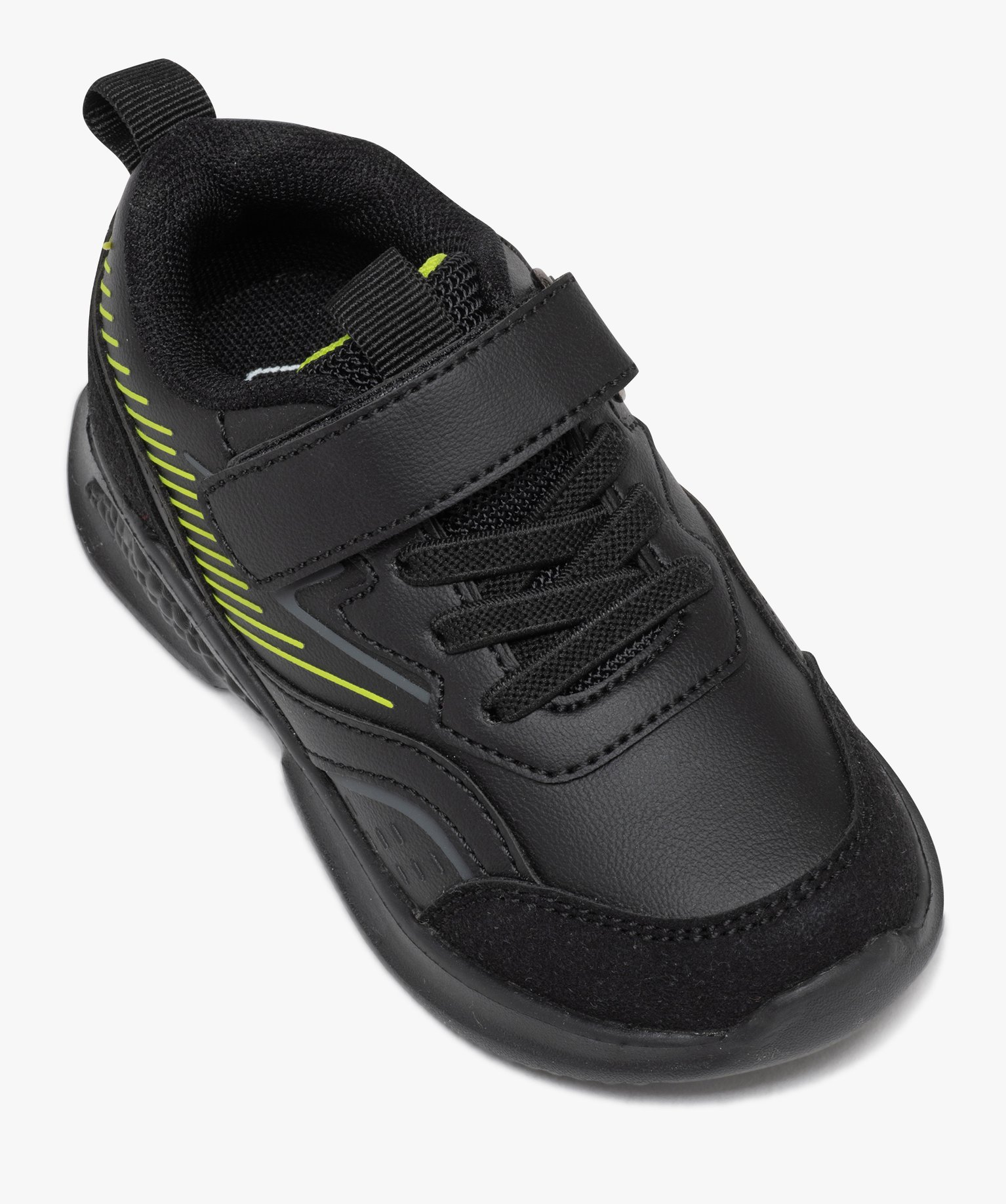 Baskets bébé Garçon unies style running noir | GEMO