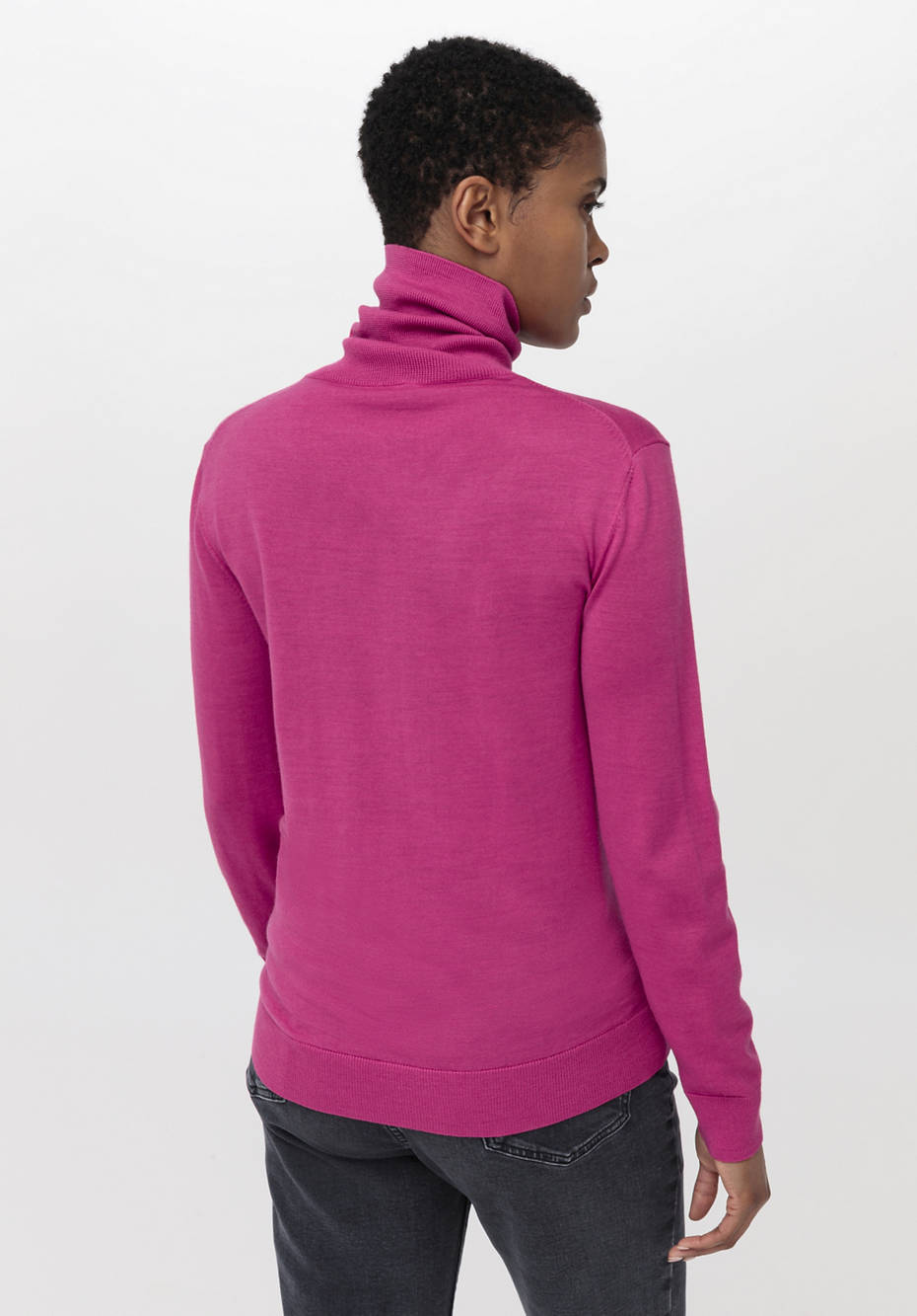 Rollkragenpullover aus reiner Bio-Merinowolle