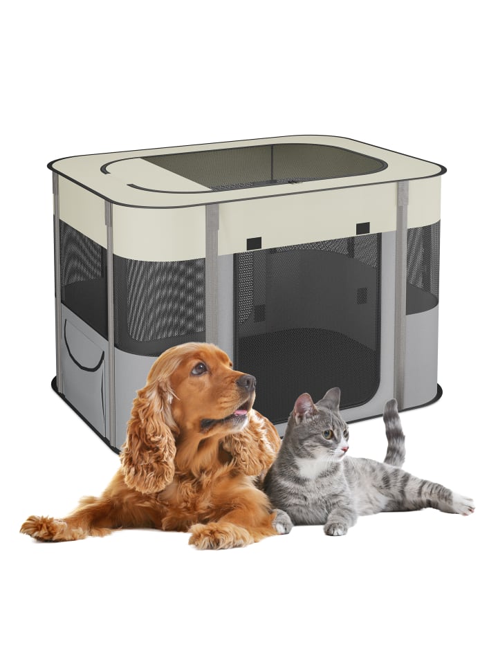 relaxdays Welpenauslauf in Mehrfarbig - (B)82 x (H)55 x (T)60 cm günstig kaufen onesize