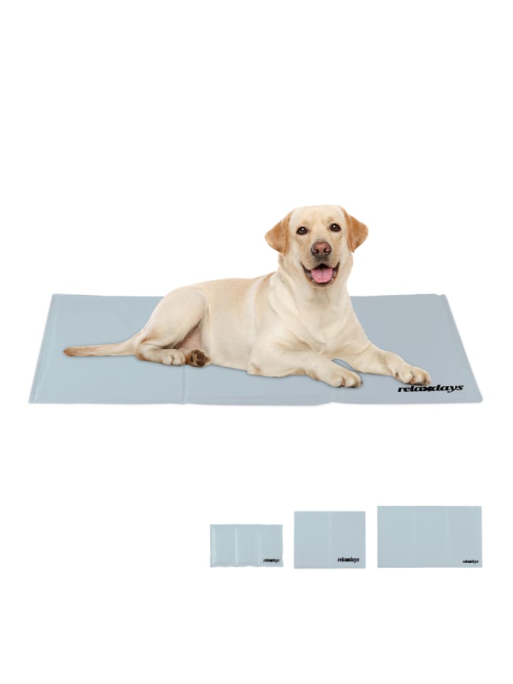 relaxdays Kühlmatte Hund in Grau - (B)60 x (T)100 cm günstig kaufen onesize