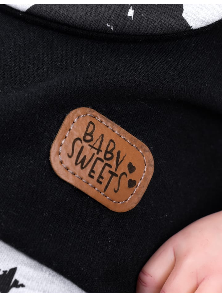 Baby Sweets 2tlg Set Strampler   Halstuch Lieblingsstücke Sterne in schwarz grau günstig kaufen 56