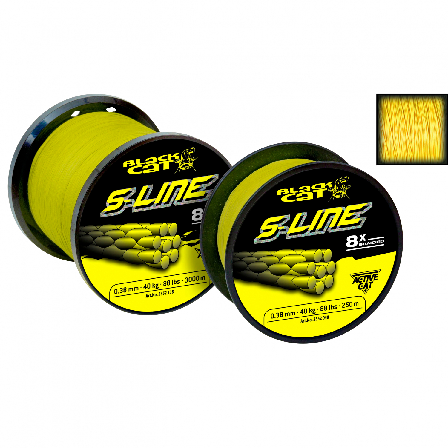 Black Cat Angelschnur Cat S-Line (gelb, 250 m)