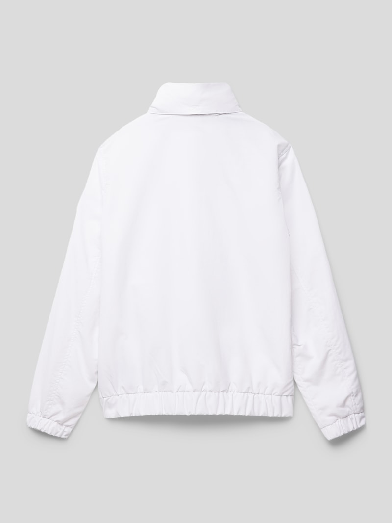 Jacke mit Label-Stitching in weiß