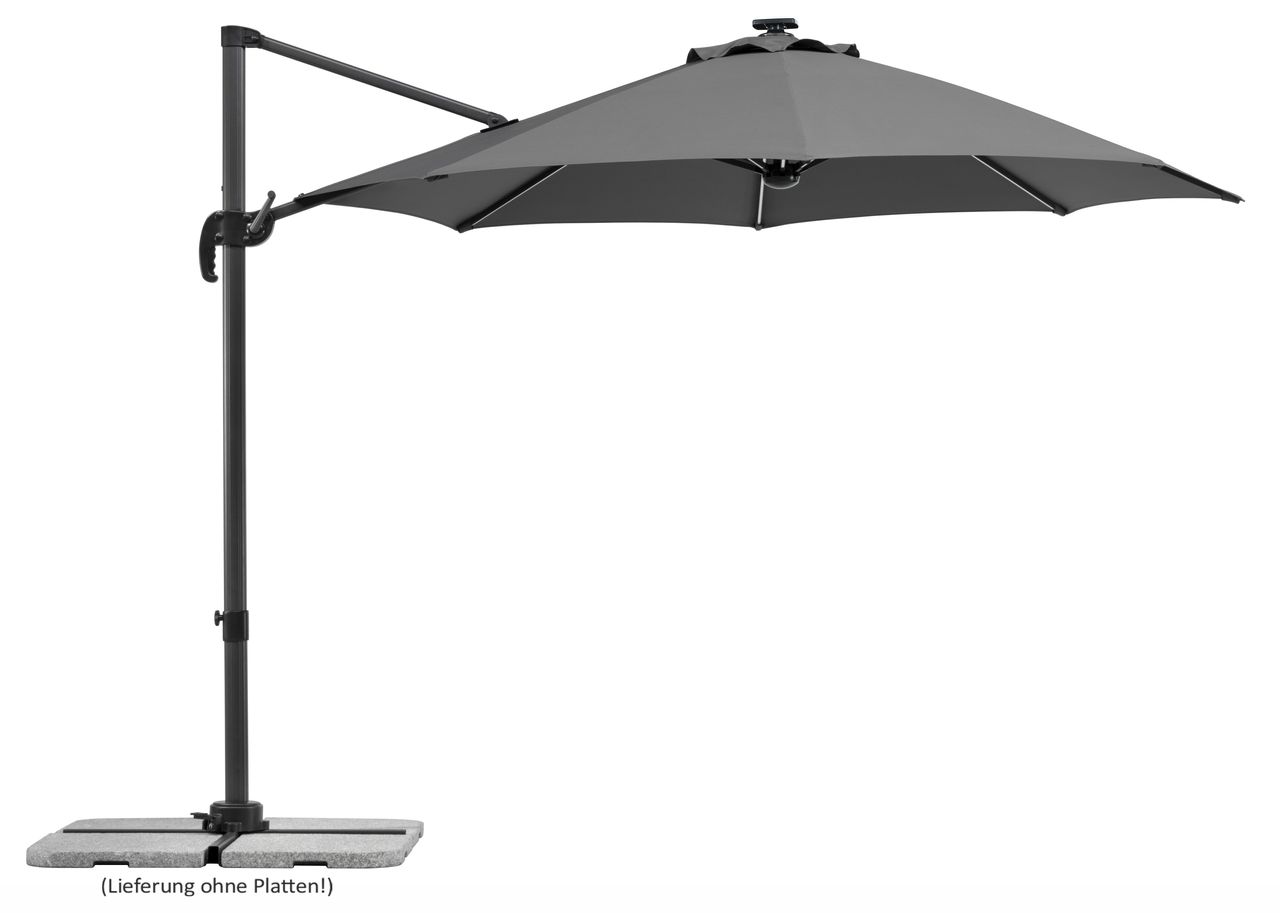 Schneider Schirme Schneider Ampelschirm RHODOS BLACKLIGHT ca. 300 cm Ø, anthrazit