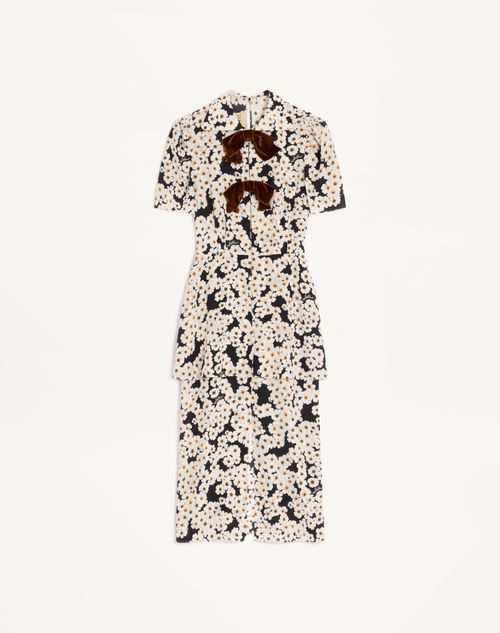 Apres L'hiver Vestido Midi Crepe De Chine Estampado Primula