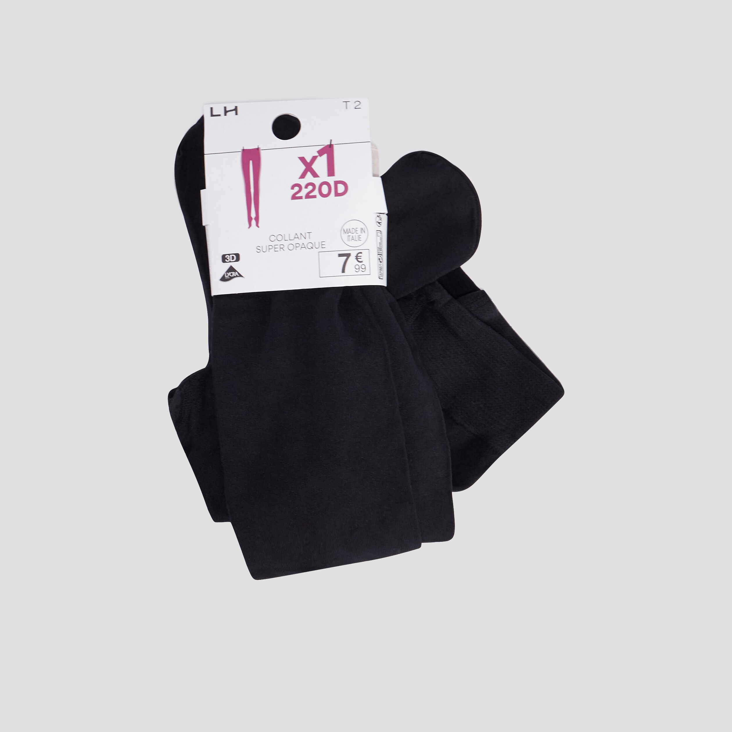 Collants très opaques 220 deniers noir femme | La Halle