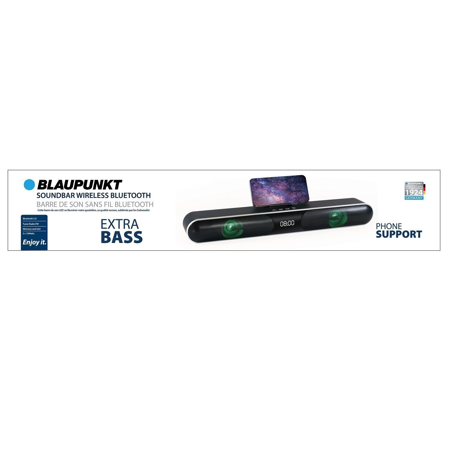 Blaupunkt BLP9825 Soundbar BT FM USB LED 20W Bluetooth AUX-In-Kabel Soundbar
