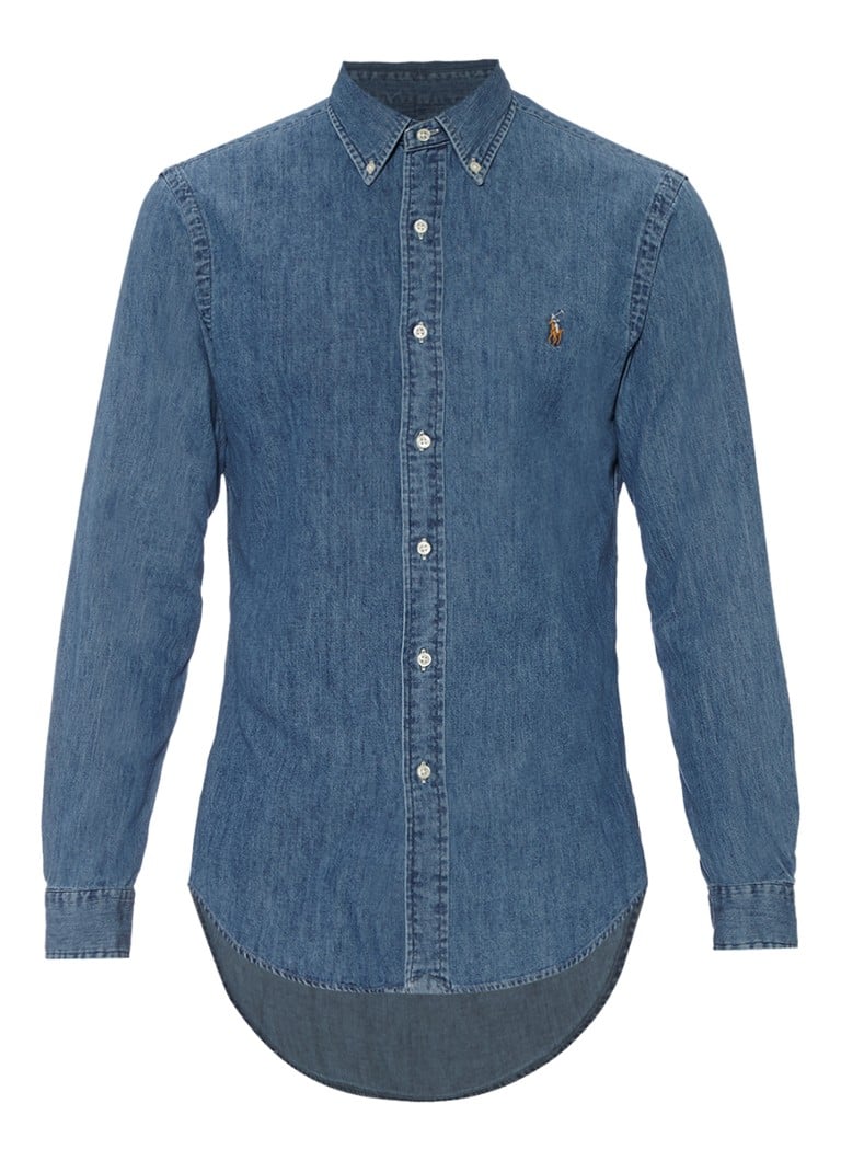 Ralph Lauren slim fit traper košulja s vezom logotipa