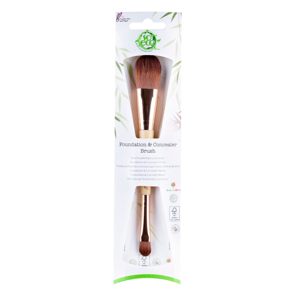 so eco Pinceau 2 en 1 Fond de Teint et Anti-cernes Pinceau de maquillage