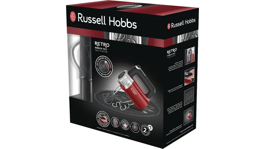 Russel Hobbs Handmixer Retro Ribbon Red 25200-56