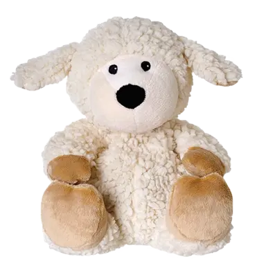 WÄRME STOFFTIER Schaf Wolle beige herausn.Kissen  1 St