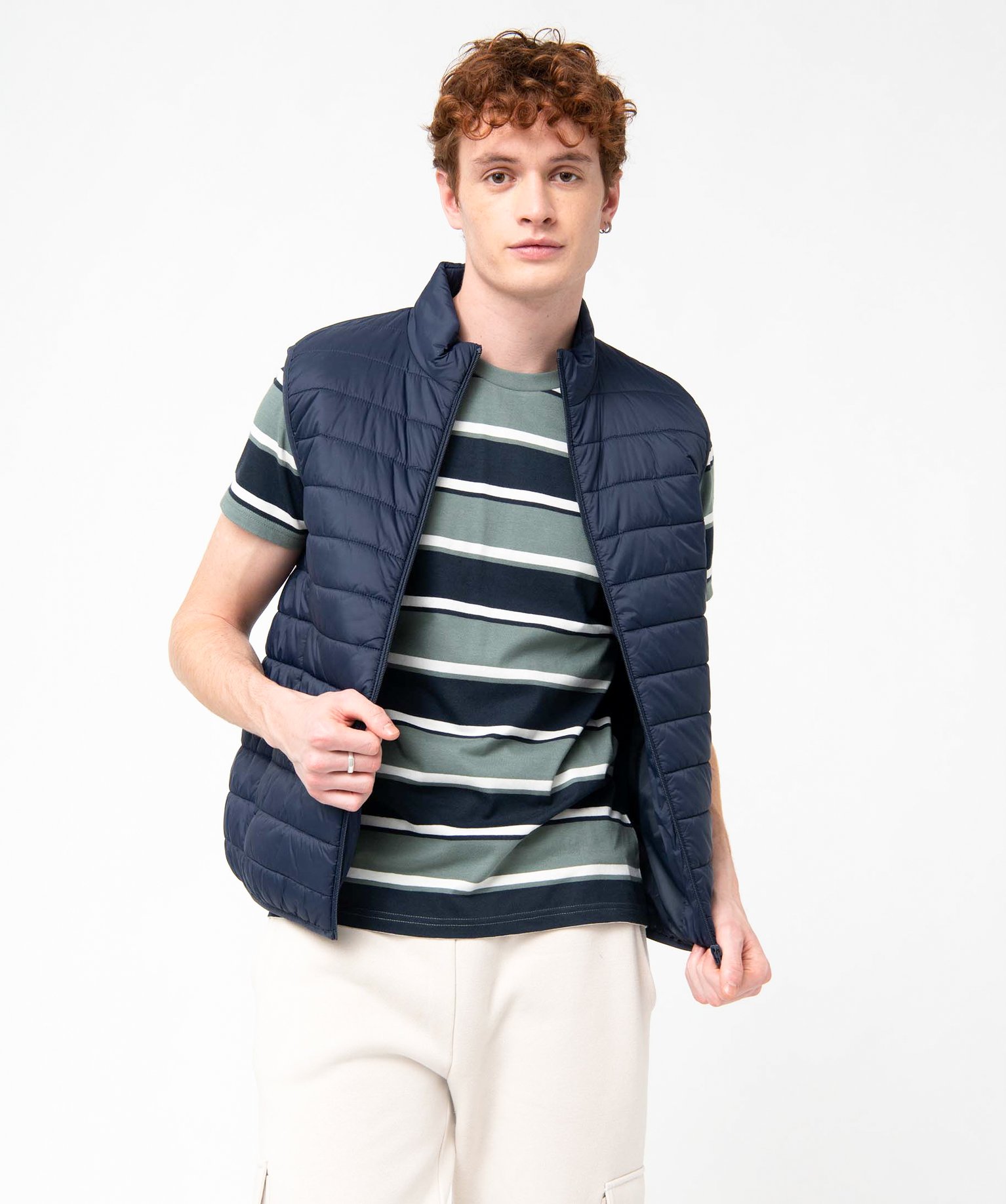 Doudoune homme sans manches avec col montant marine | GEMO