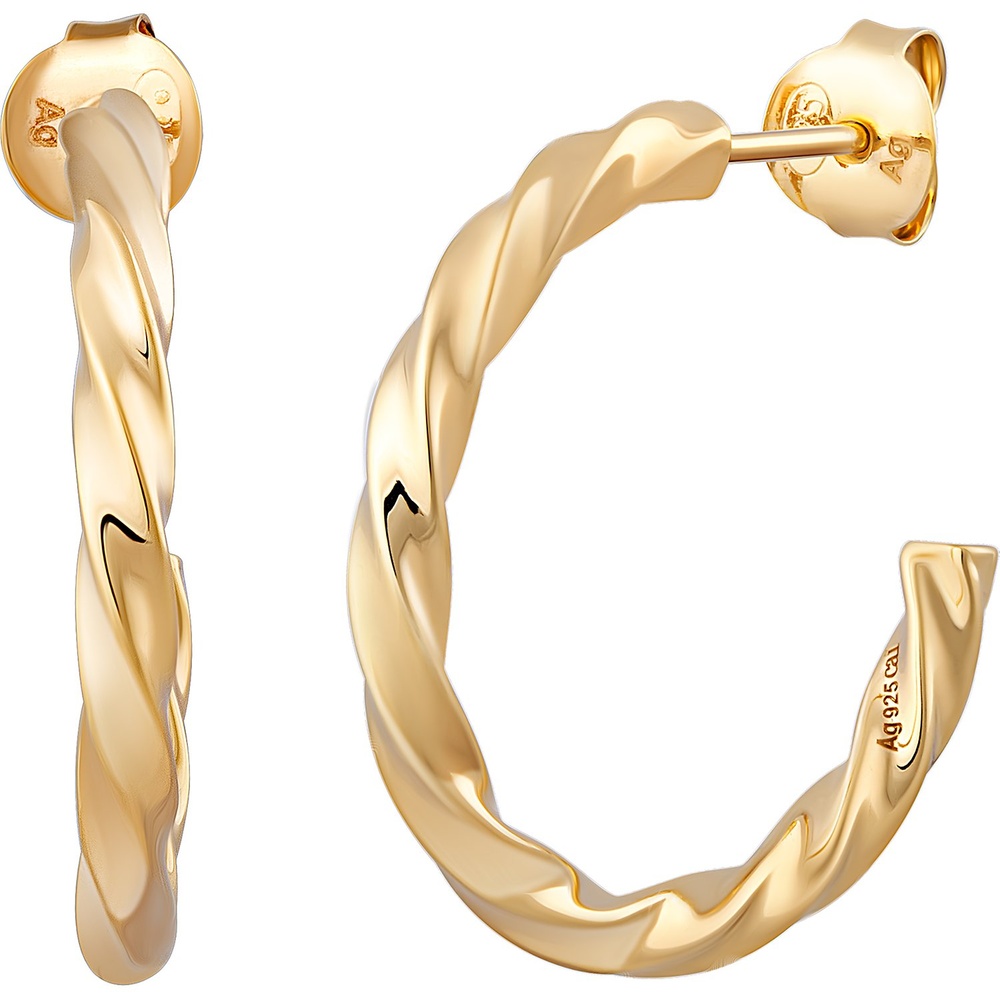 caï Créoles 925 Argent Boucles d'oreilles