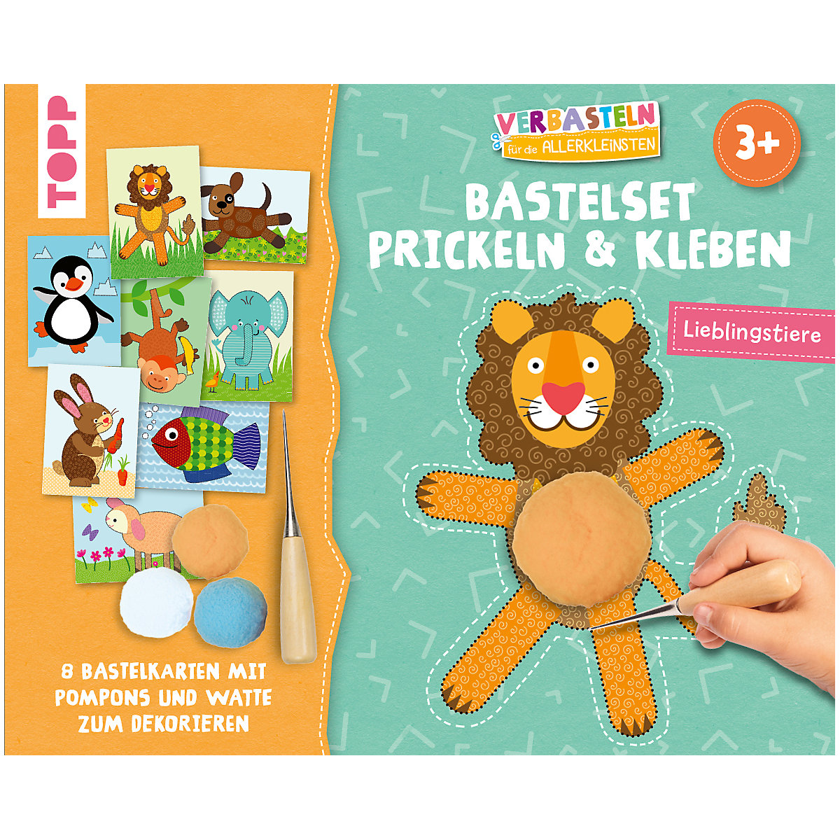Verbasteln für die Allerkleinsten: Bastelset Prickeln & Kleben. Lieblingstiere