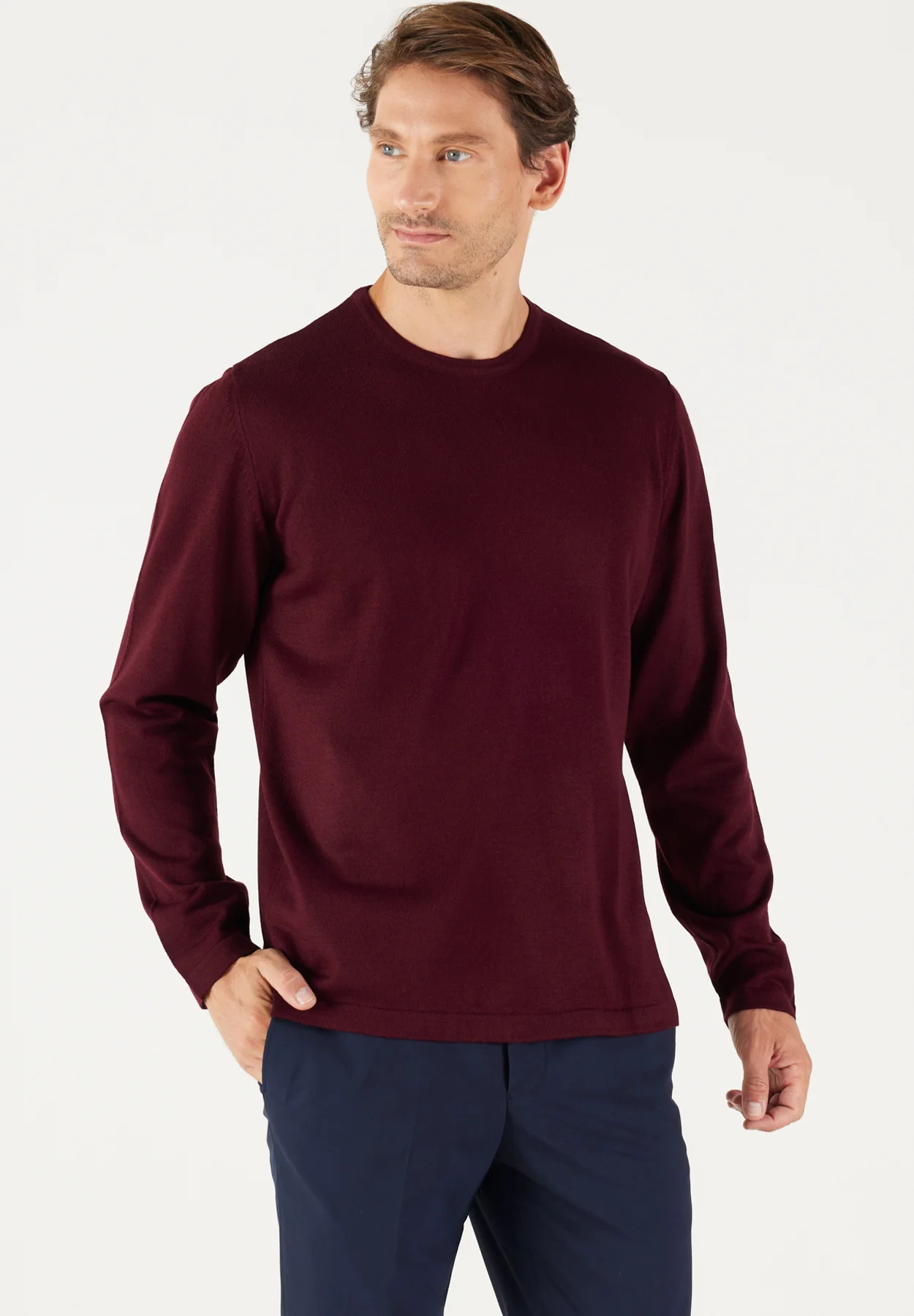 AC&CO / ALTINYILDIZ CLASSICS STANDARD FIT BASIC O COLLAR - Suéter