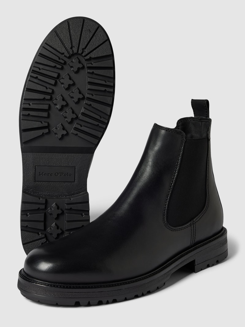 Chelsea Boots aus Leder Modell 'RONY' in schwarz