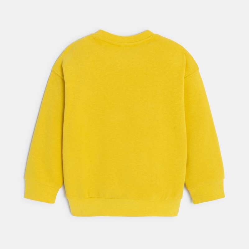 Sweat bébé garçon jaune en coton recyclé Catimini