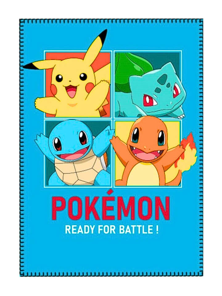 Pokémon Fleecedecke Pokémon - (L) 140 cm x (B) 100 cm in Blau günstig kaufen 140