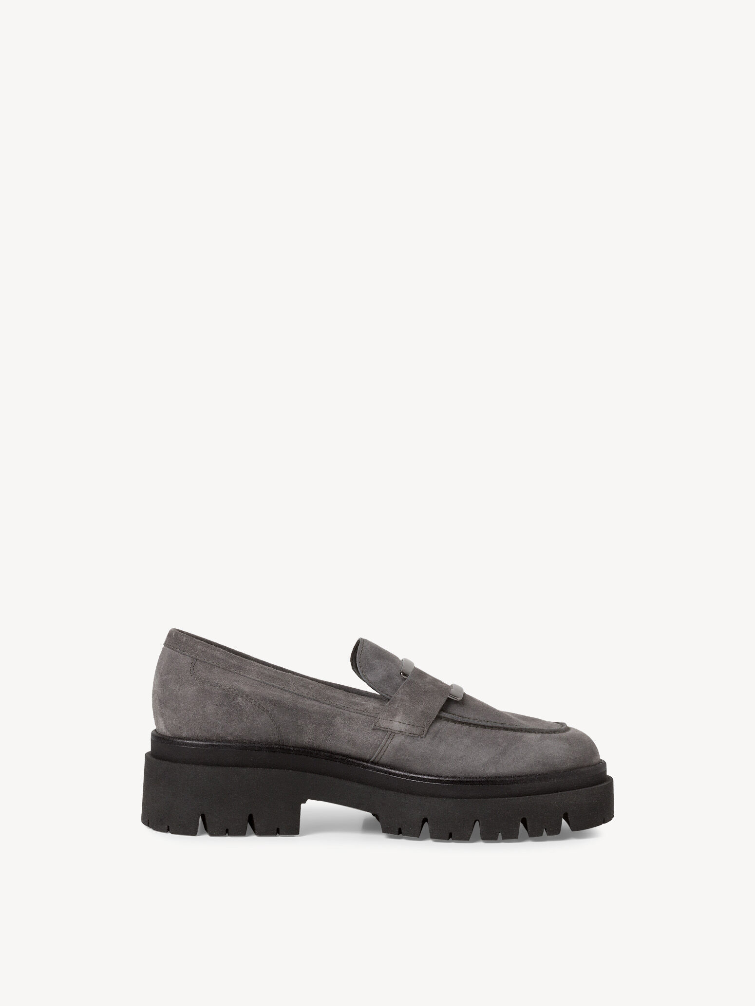 Slipper en cuir - gris